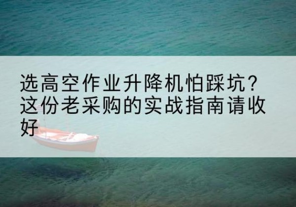 滨海新区高空作业升降机厂家推荐-选高空作业升降机怕踩坑？这份老采购的实战指南请收好